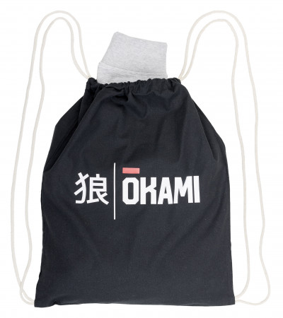 Okami Organic Hoodie Small Kanji Asphalt