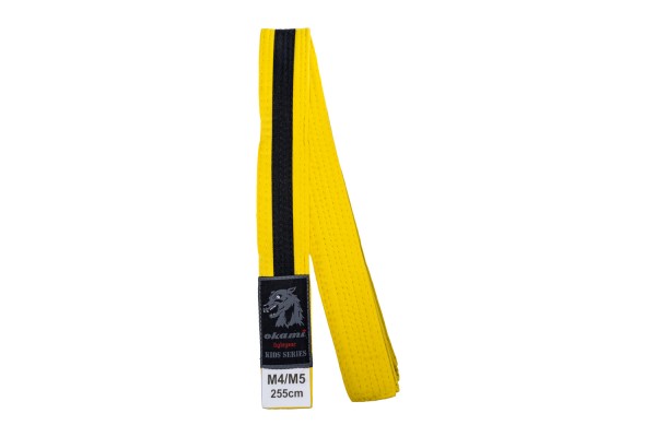 okami fightgear Kids BJJ Belt - yellow / black