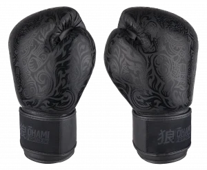 OKAMI FIGHTGEAR Boxing Gloves Hanuman Black/Black