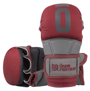 OKAMI FIGHTGEAR MMA Sparring Gloves Unity - Winered Grey