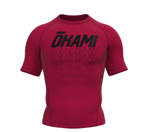 OKAMI Rashguard Logo Bordeaux